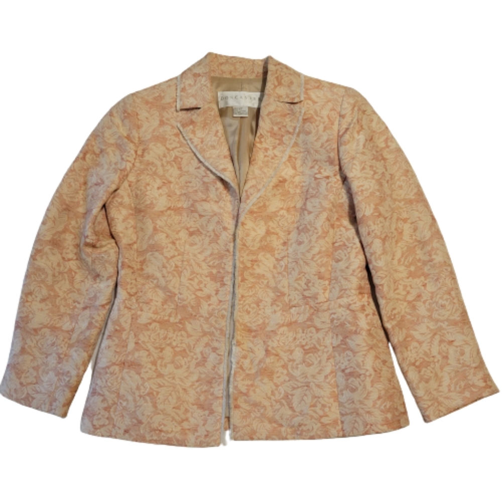Doncaster's women's Floral pink linen and silk Blazer size 2